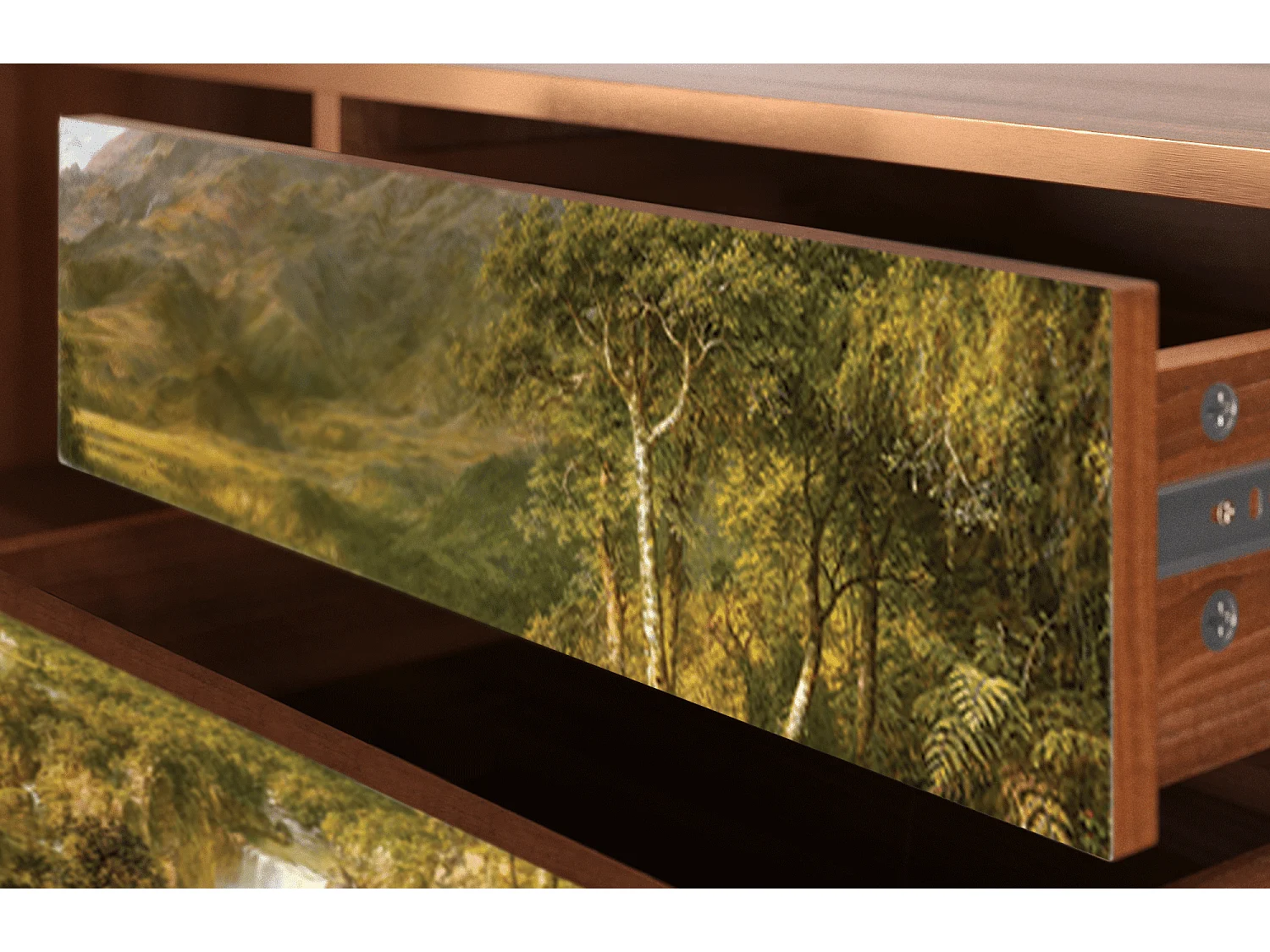 Meuble TV - 170х59х48 cm - T4 - The Heart of the Andes , Noyer