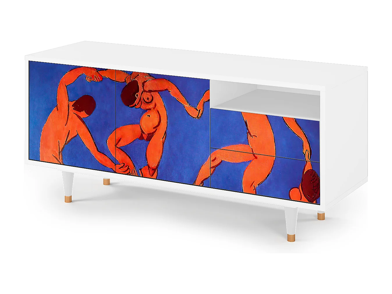 Szafka RTV - 125х56х41 cm - T7 - The Dance by Matisse , Biały
