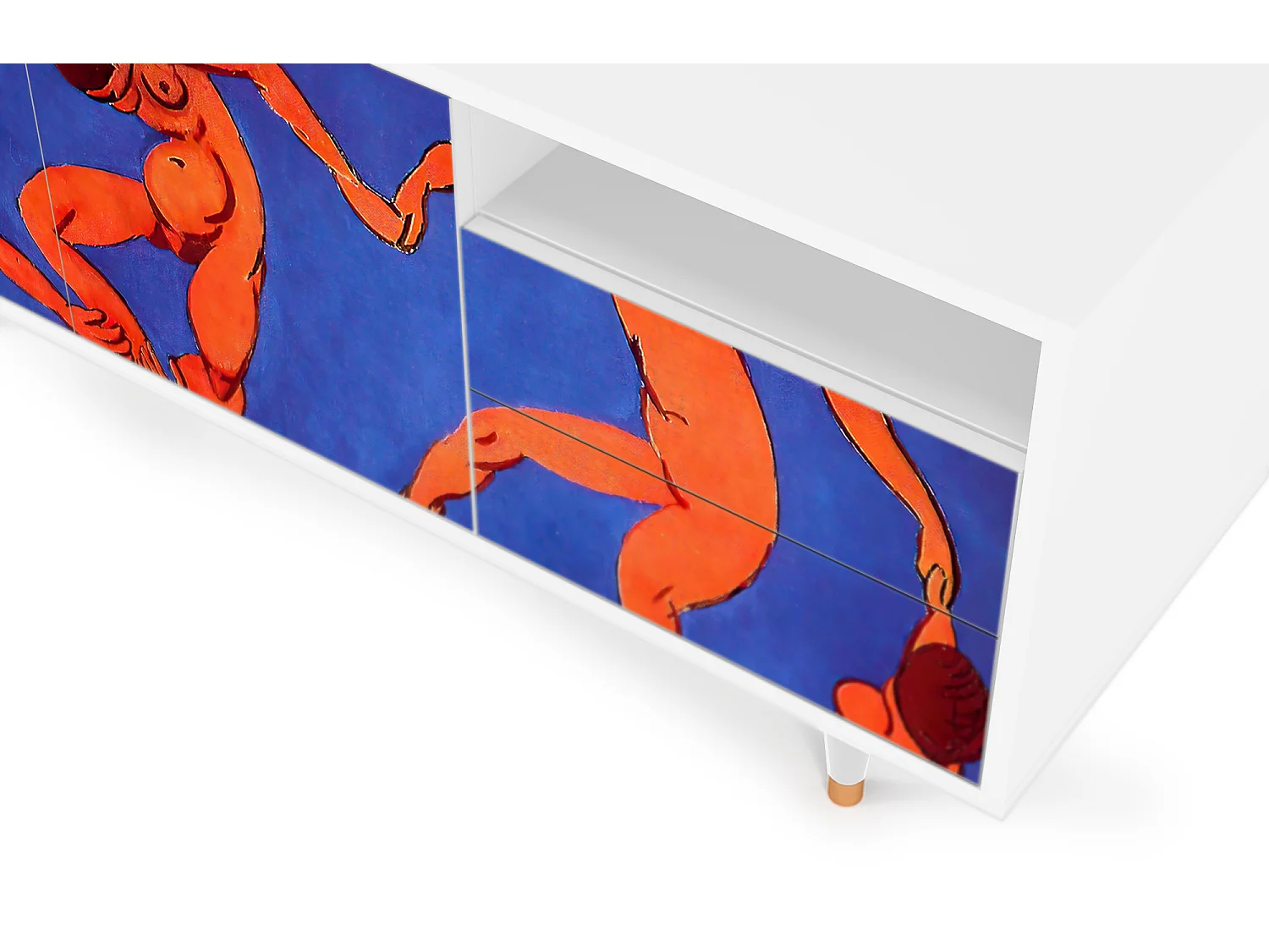 Szafka RTV - 125х56х41 cm - T7 - The Dance by Matisse , Biały