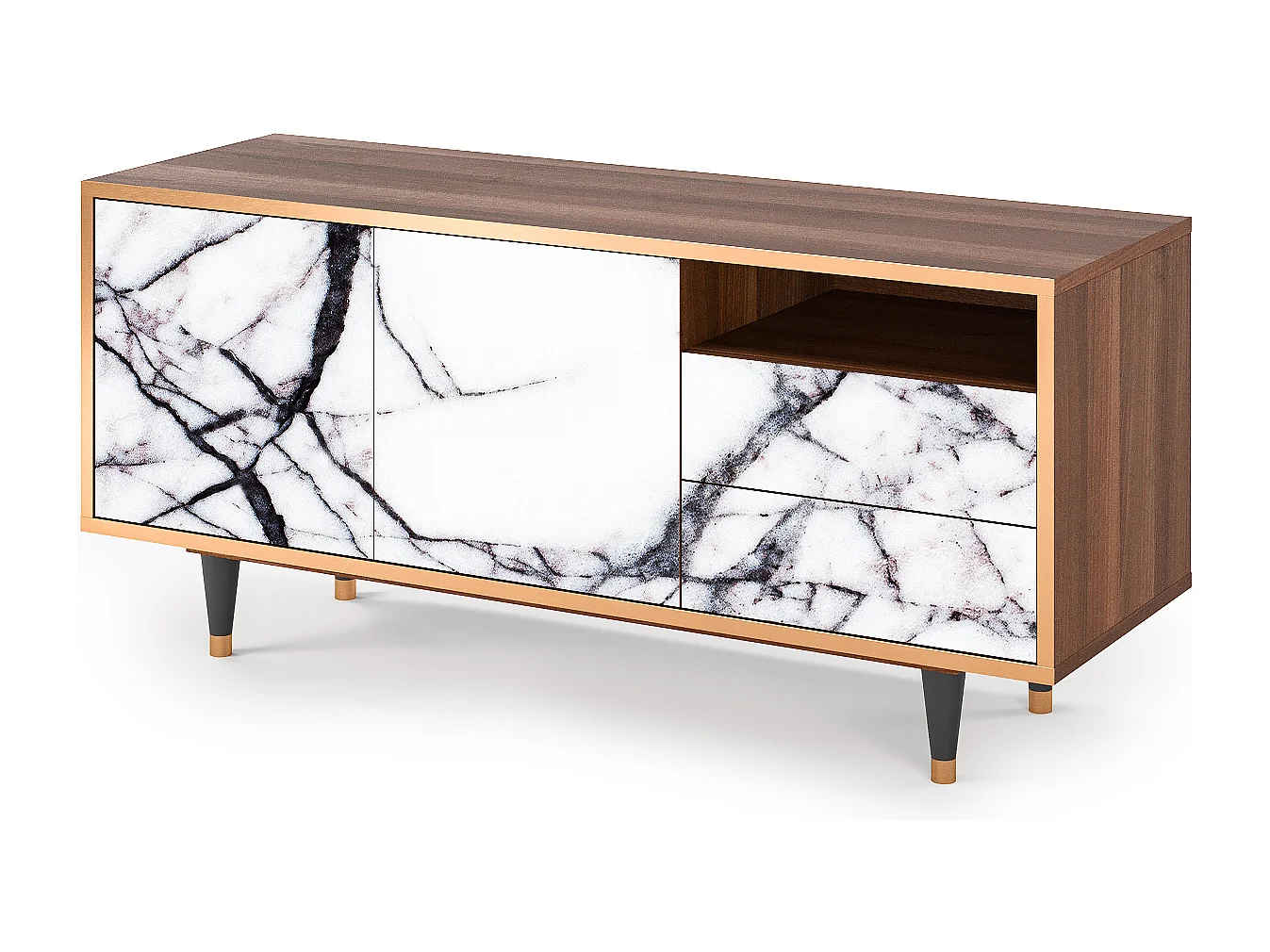 Mobile TV - 125х56х41 cm - T7 - Raven Marble, Noce