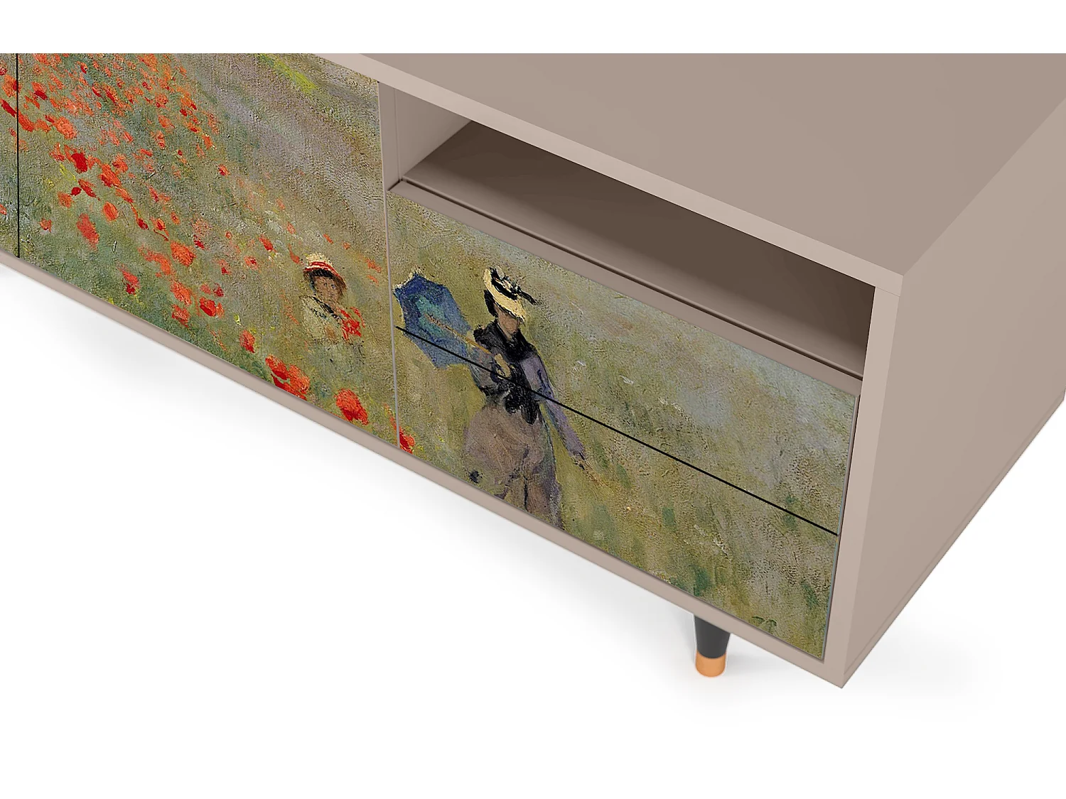 TV-meubel - 125х56х41 cm - T7 - The Poppy Field   , Latte