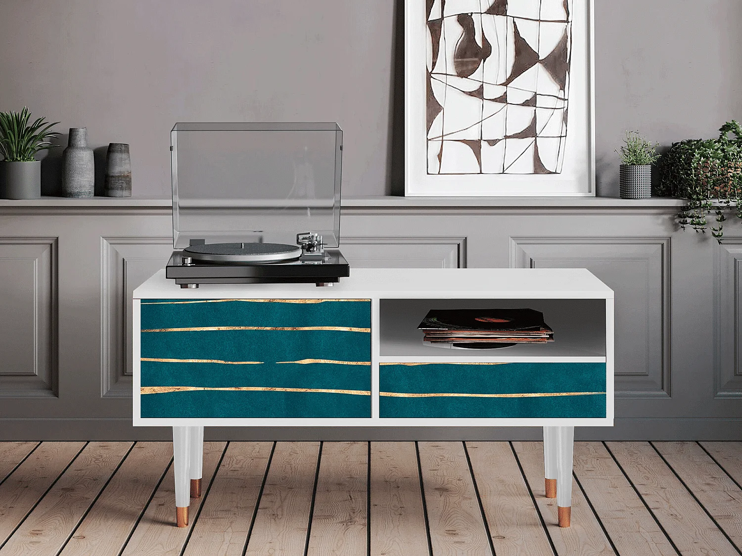 Mobile TV - 115х59х48 cm - T3 - Ocean Drive, Bianco