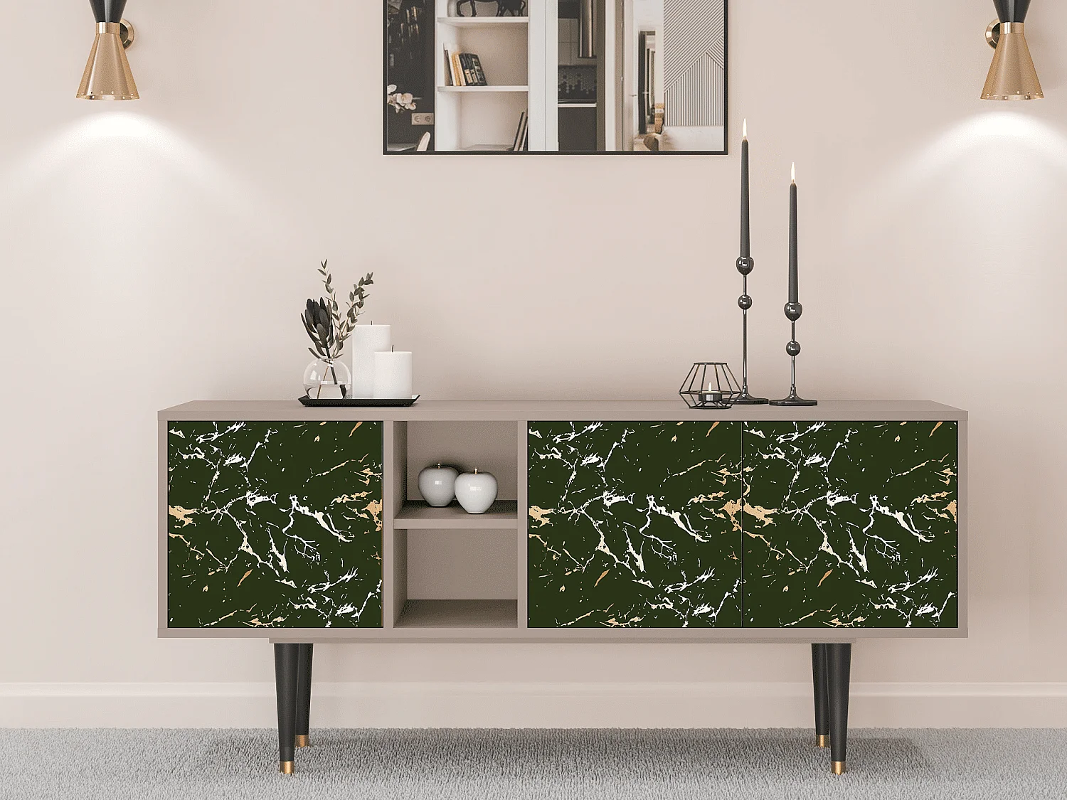 TV-meubel - 150х69х41 cm - T5 - Amazon Forest, Latte