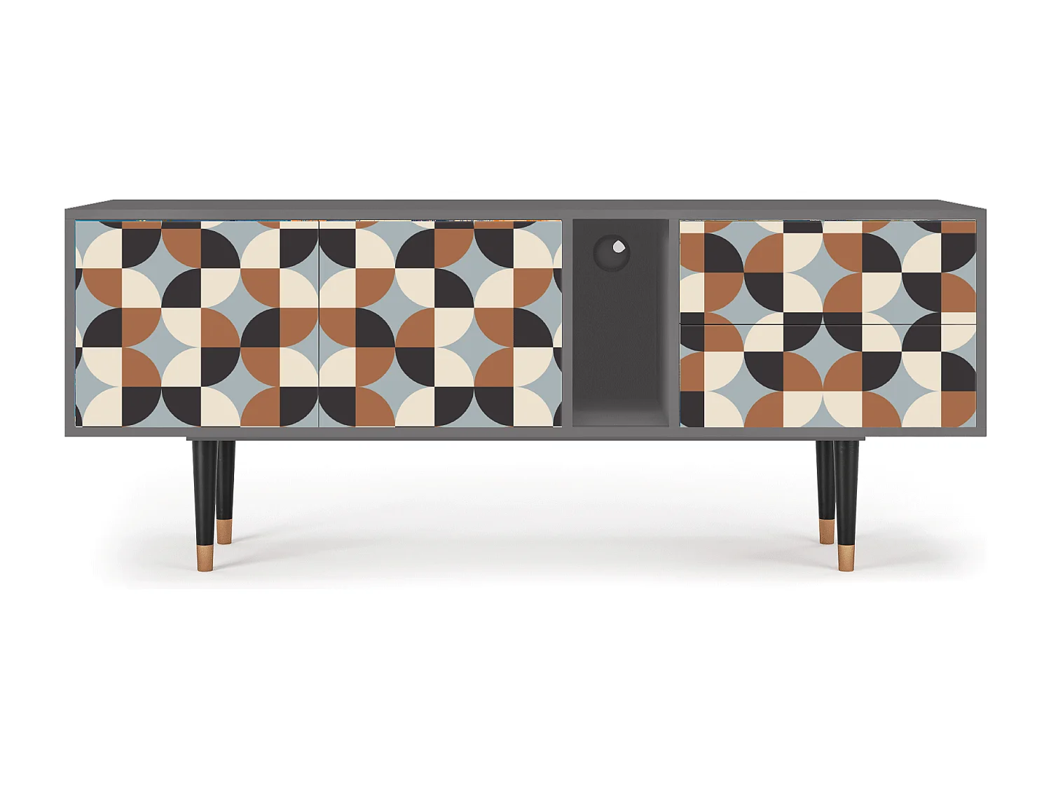 Szafka RTV - 170х69х48 cm - T1 - Brown Sensation, Szary