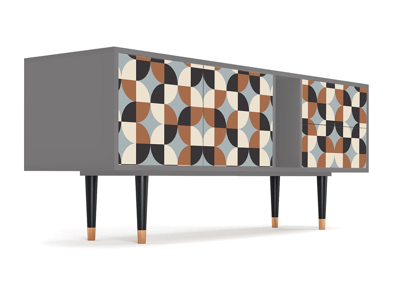 Szafka RTV - 170х69х48 cm - T1 - Brown Sensation, Szary