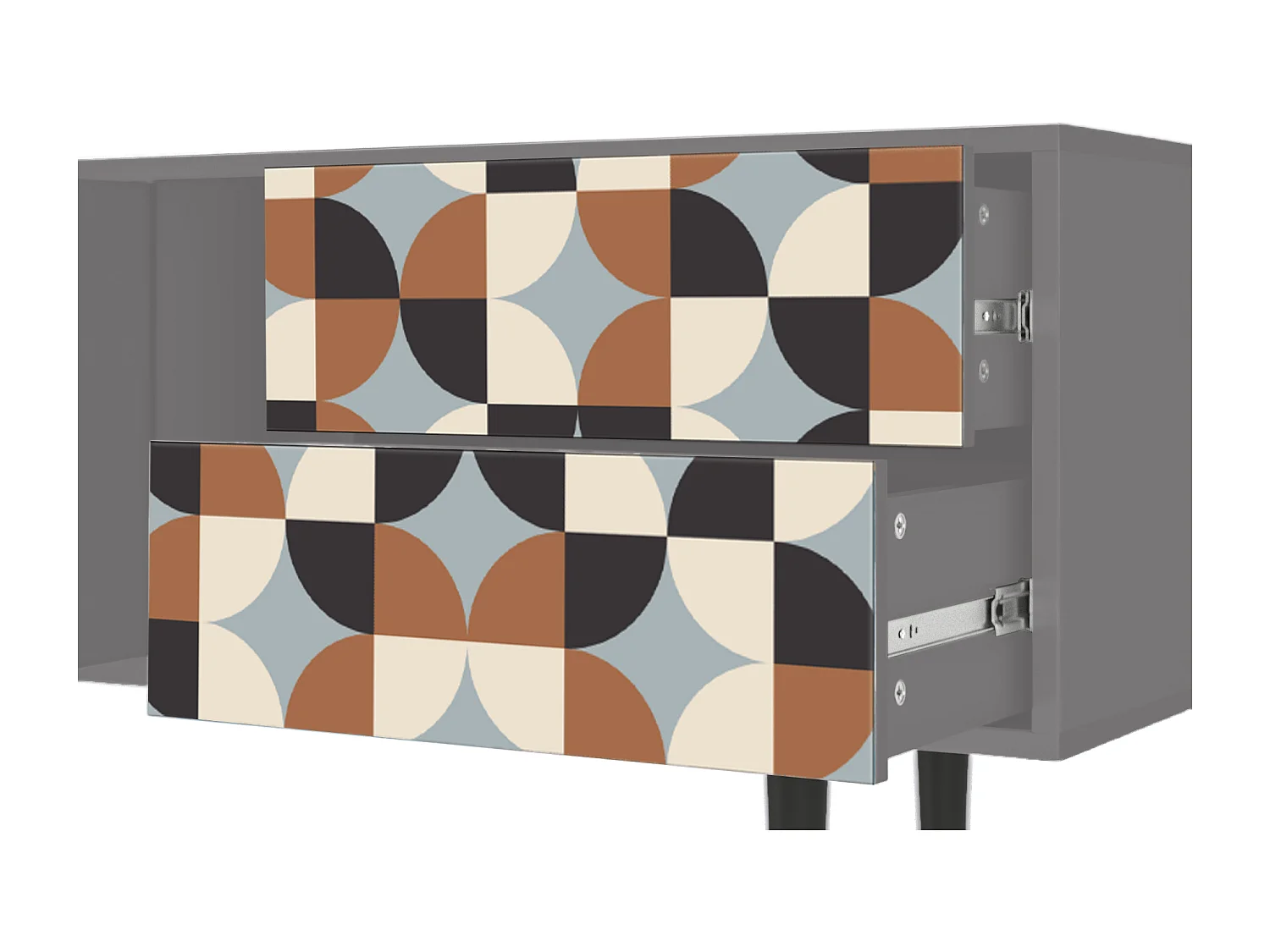 Szafka RTV - 170х69х48 cm - T1 - Brown Sensation, Szary