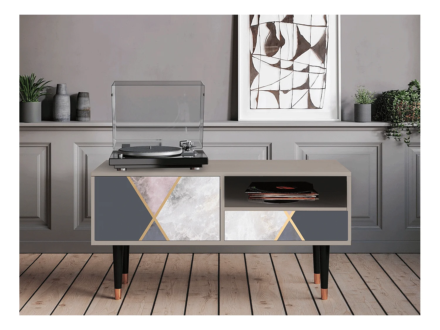 Meuble TV - 115х59х48 cm - T3 - Ideal Harmony, Sable