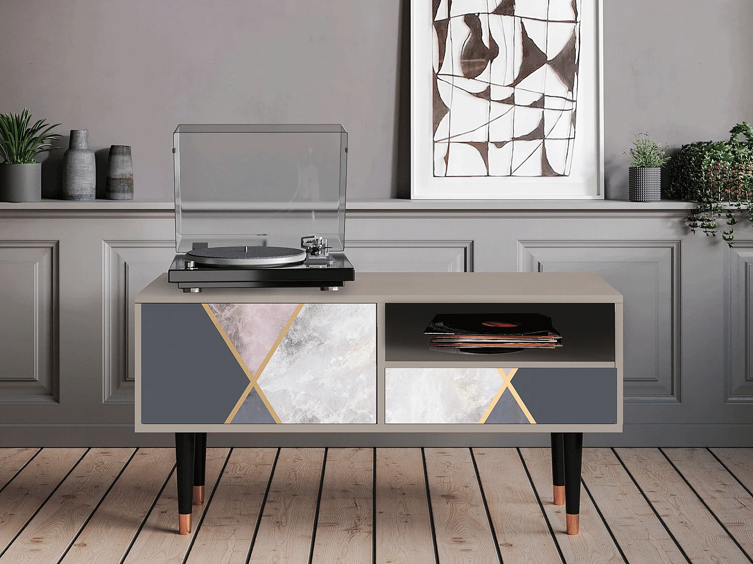 Meuble TV - 115х59х48 cm - T3 - Ideal Harmony, Sable