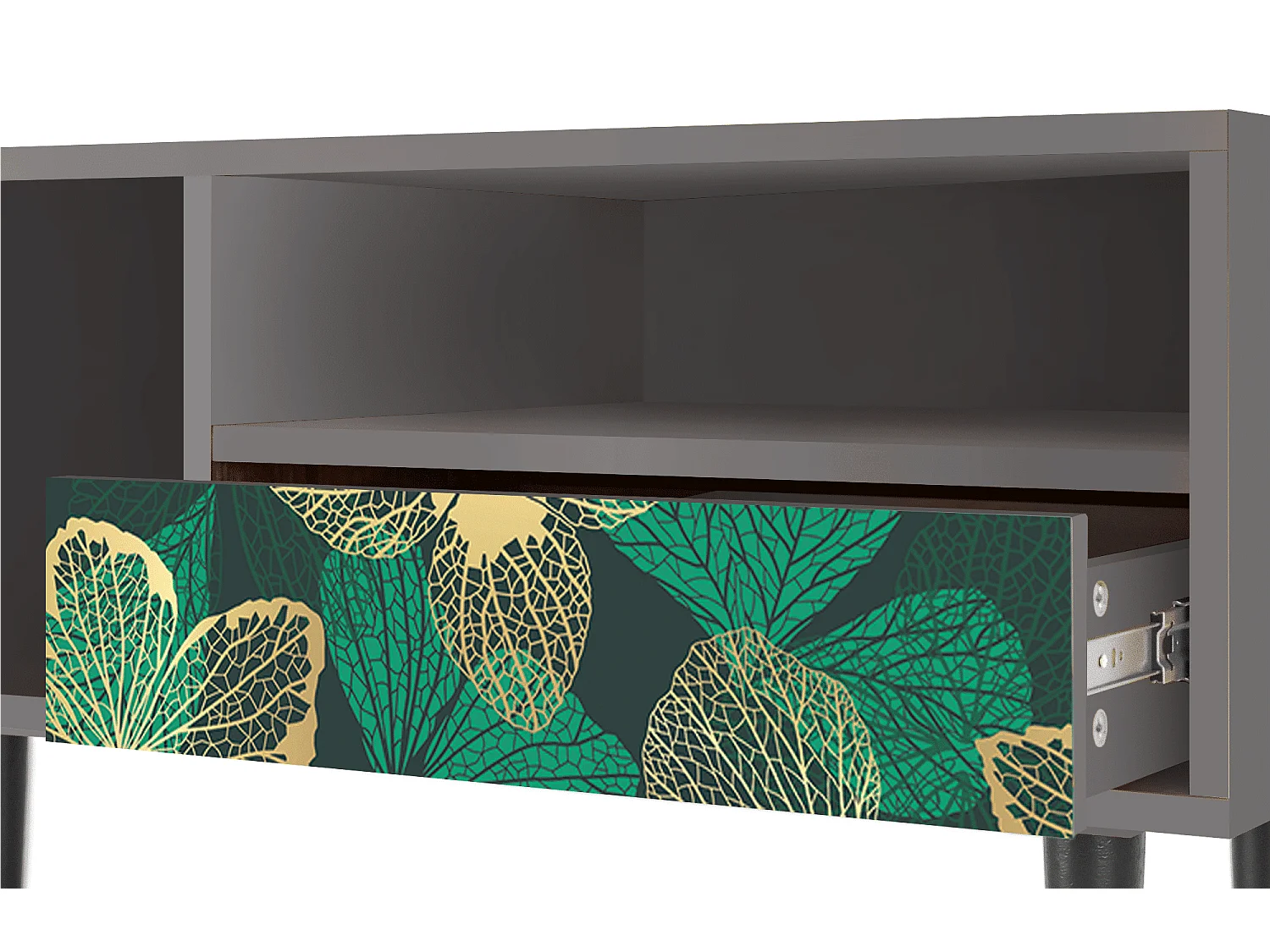 TV-meubel - 115х59х48 cm - T3 - Green Flower, Grijs