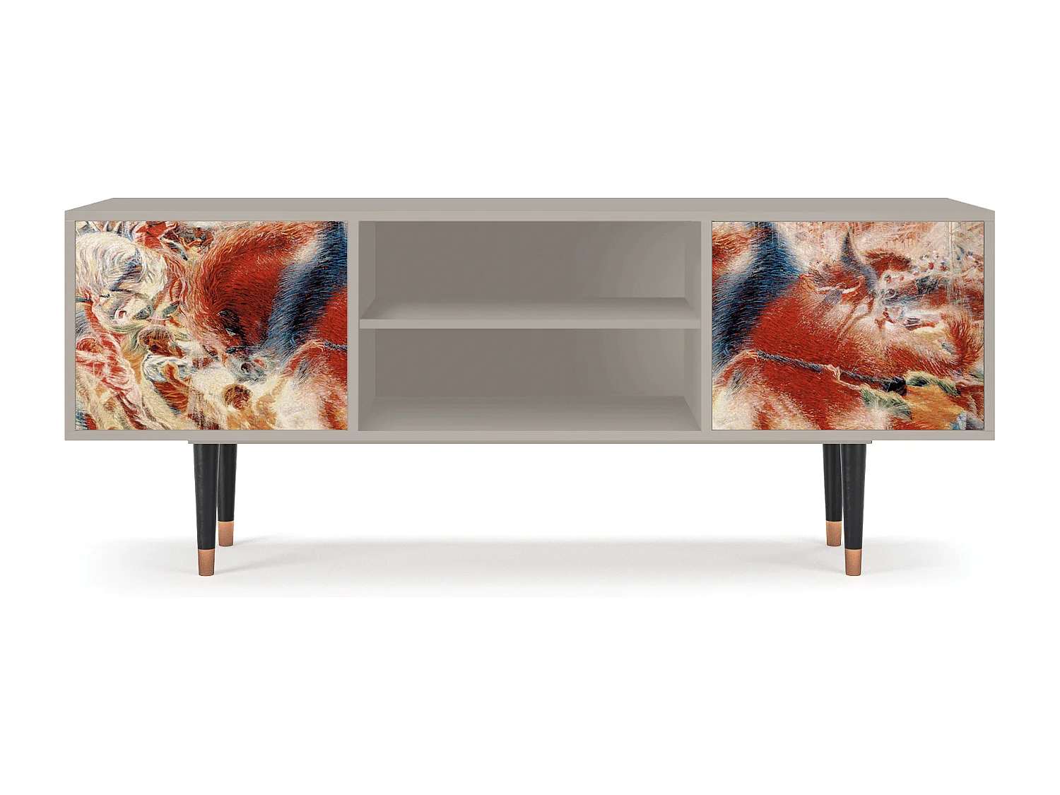 Szafka RTV - 170х69х48 cm - T2 - The City Rises, Piaskowy