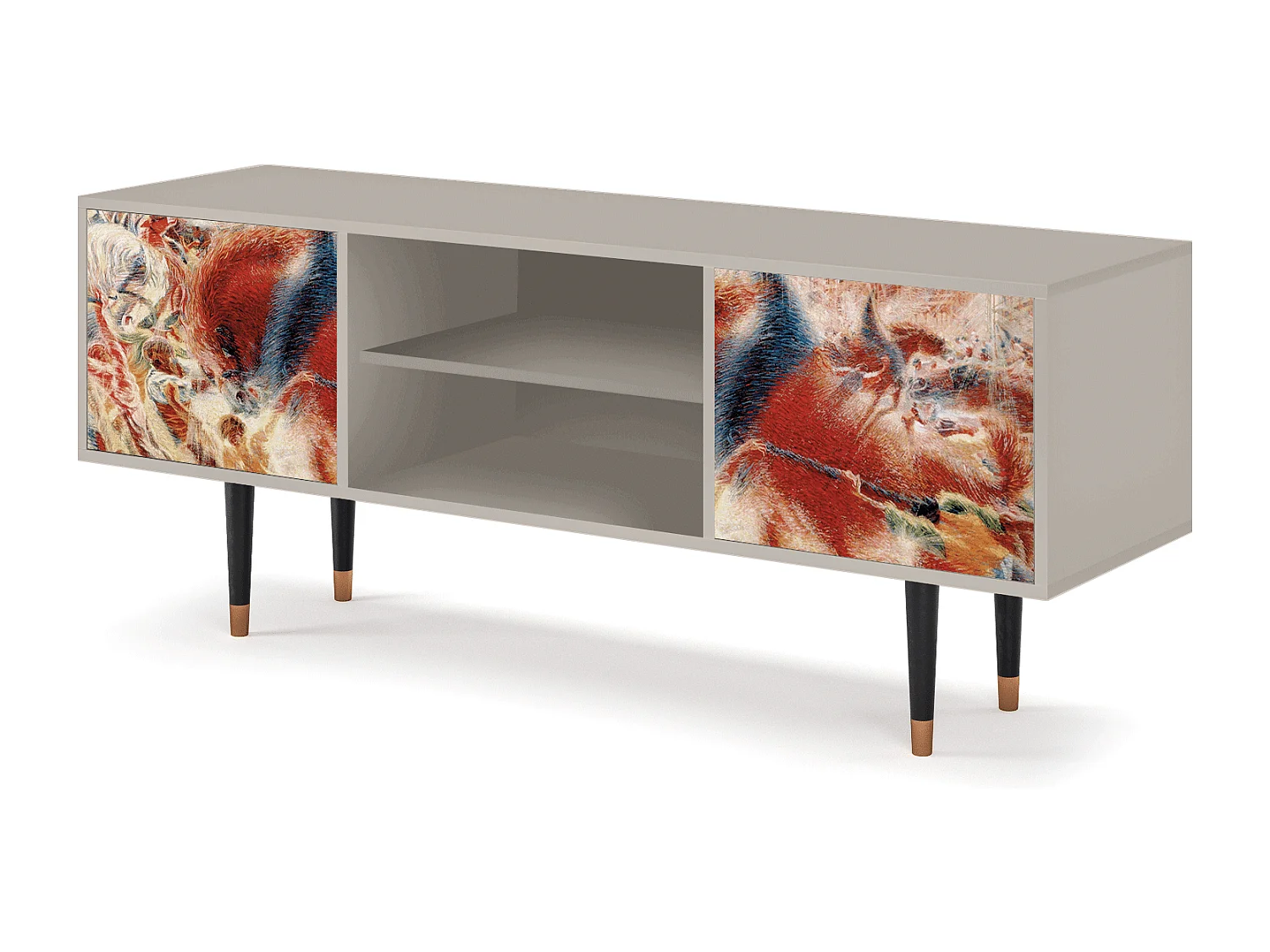 Szafka RTV - 170х69х48 cm - T2 - The City Rises, Piaskowy