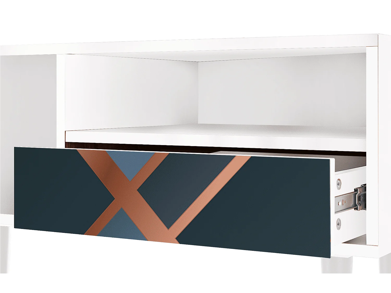 Meuble TV - 115х59х48 cm - T3 - Ashy 1920', Blanc