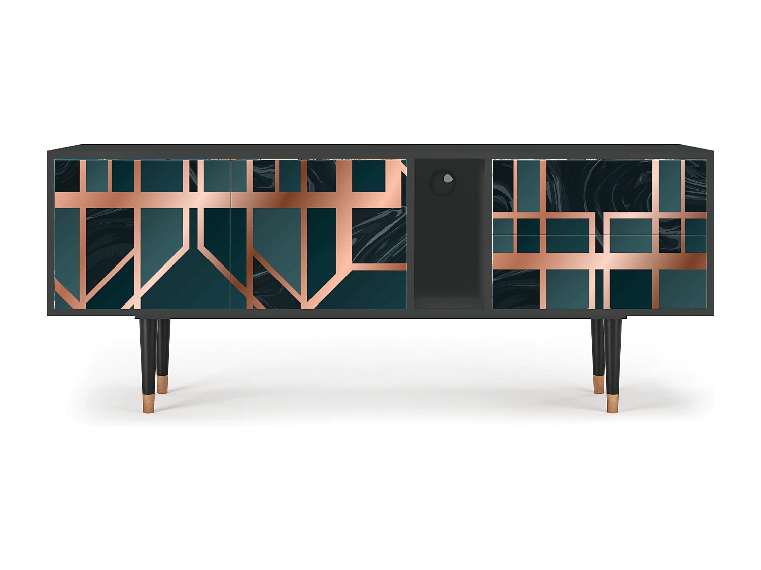 Meuble TV - 170х69х48 cm - T1 - Emerald Metro, Anthracite