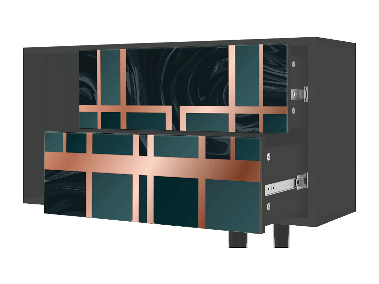 TV-Möbel - 170х69х48 cm - T1 - Emerald Metro, Anthrazit