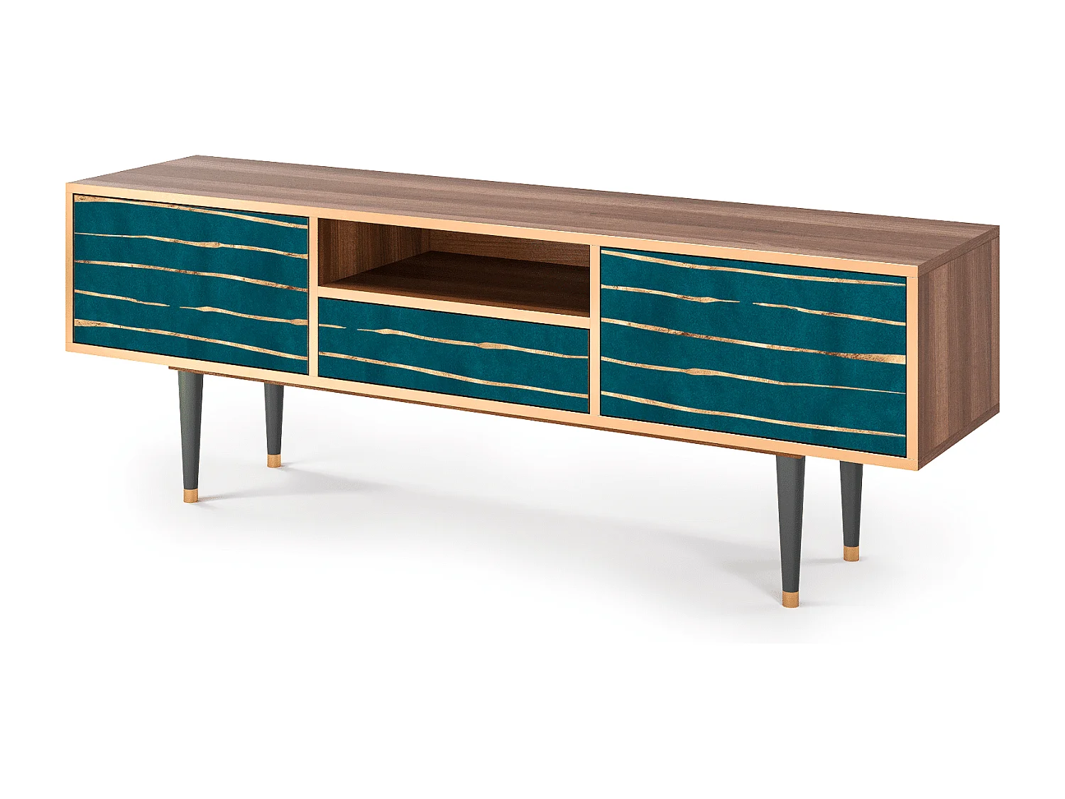 Meuble TV - 170х59х41 cm - T6 - Ocean Drive, Noyer