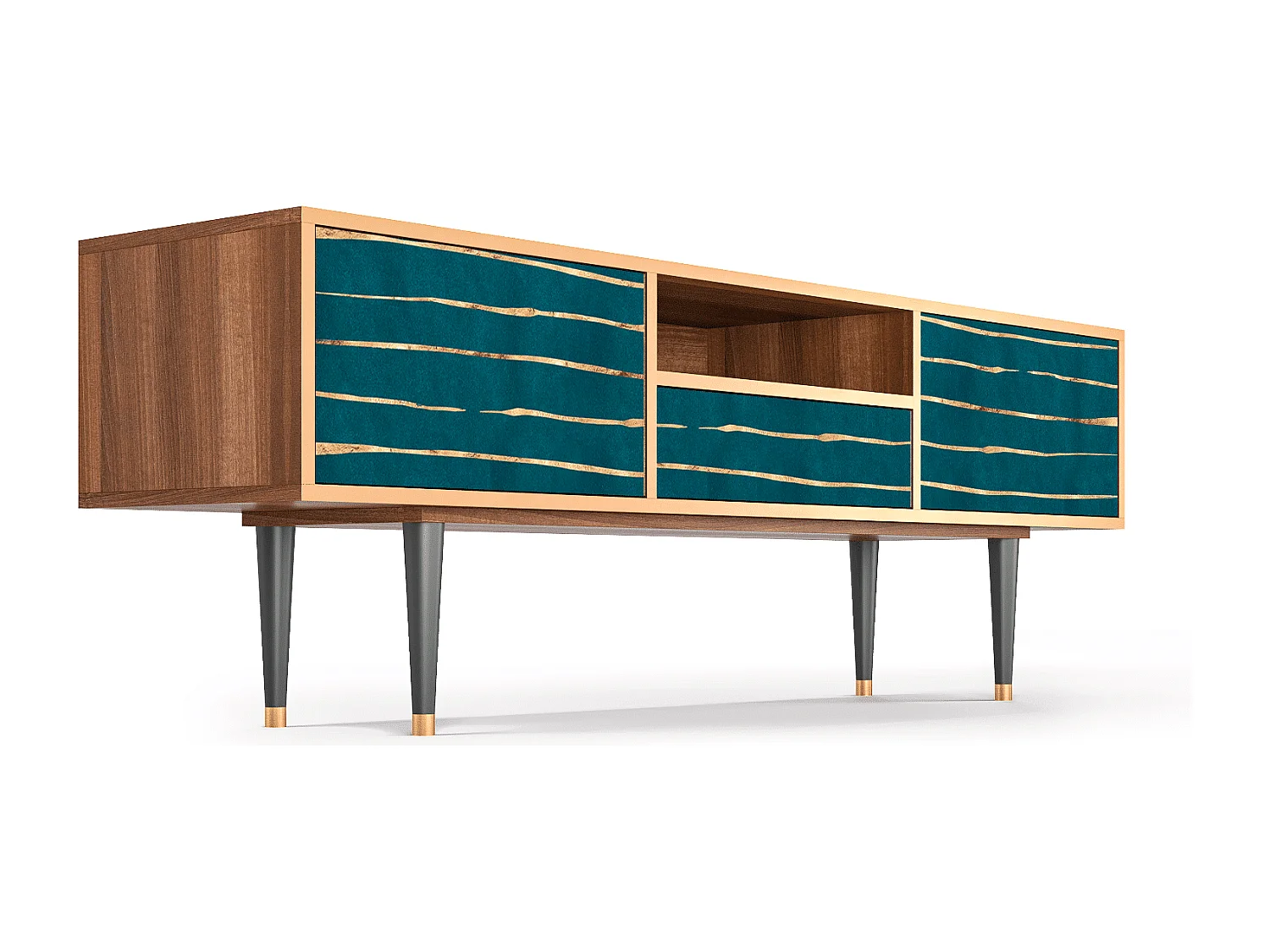 Meuble TV - 170х59х41 cm - T6 - Ocean Drive, Noyer