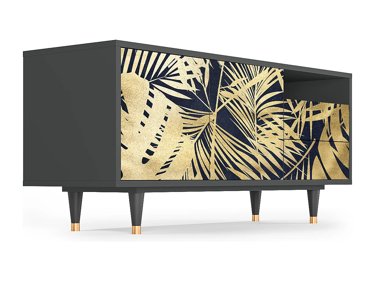 Mobile TV - 125х56х41 cm - T7 - Jungle Vibes, Antracite