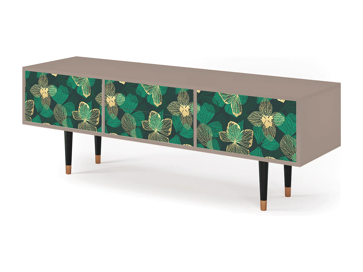 TV-Möbel - 170х59х48 cm - T4 - Green Flower, Latte