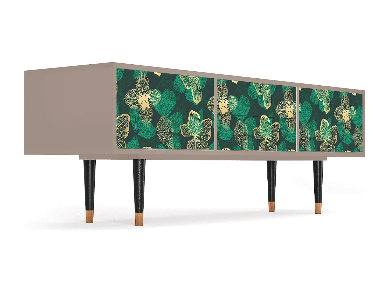 TV-Möbel - 170х59х48 cm - T4 - Green Flower, Latte
