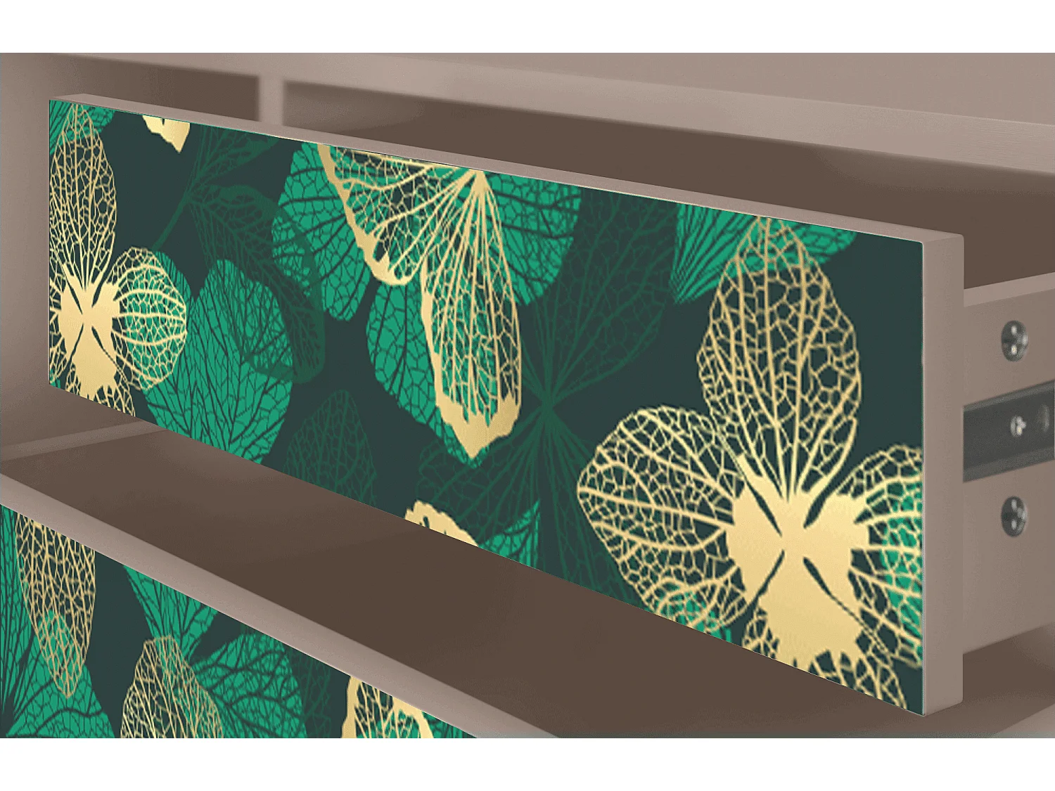 Meuble TV - 170х59х48 cm - T4 - Green Flower, Latte