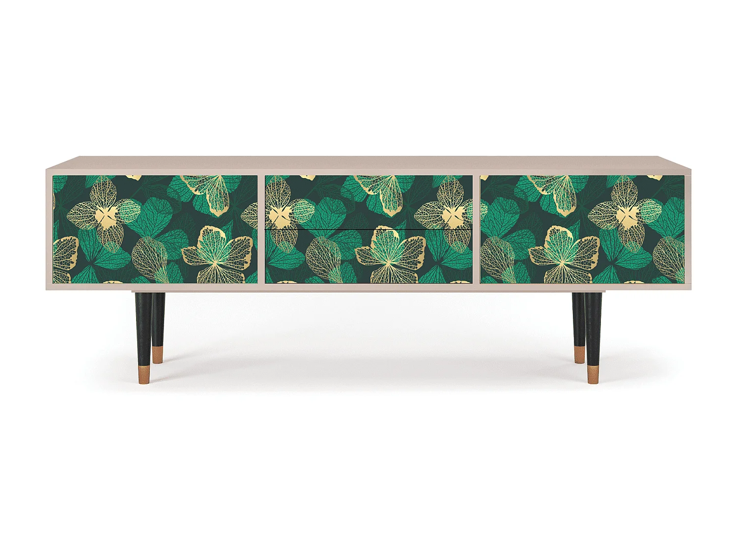 TV-Möbel - 170х59х48 cm - T4 - Green Flower, Latte