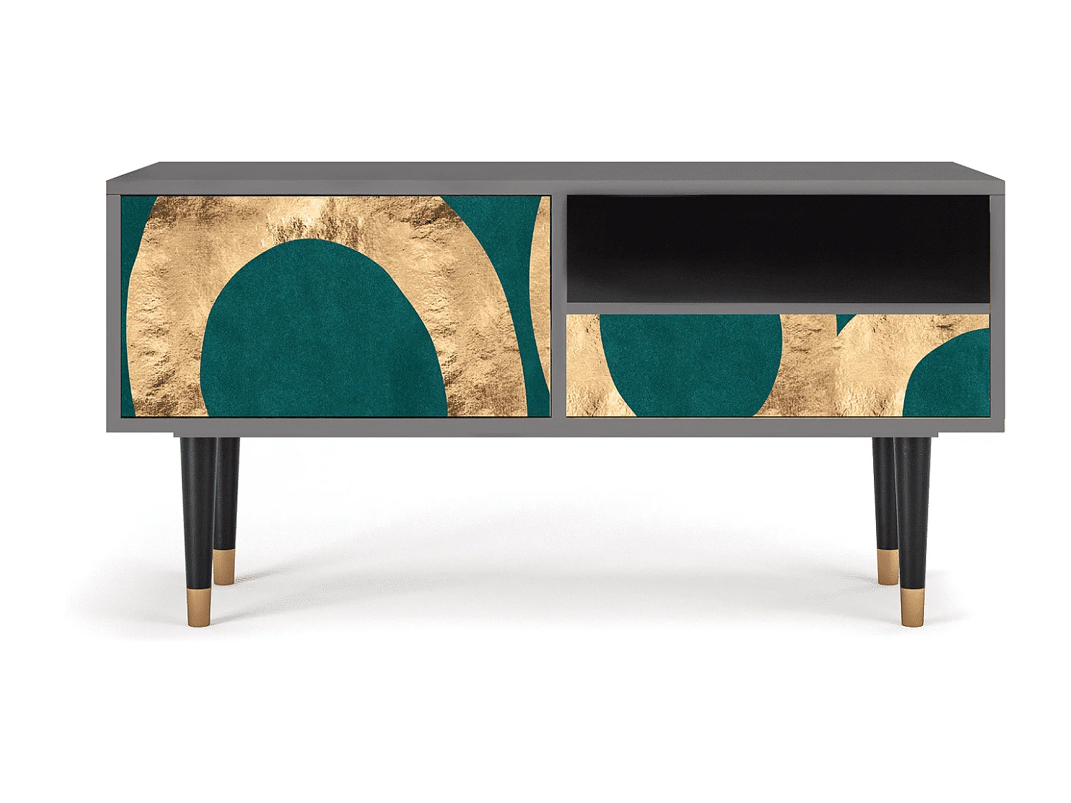 Meuble TV - 115х59х48 cm - T3 - Zircon Sphere, Gris