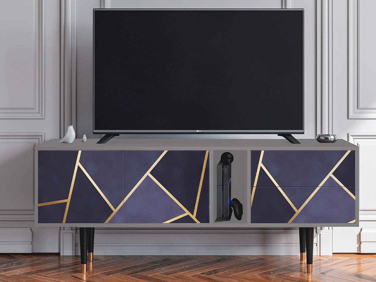 Meuble TV - 170х69х48 cm - T1 - The Amethyst, Gris