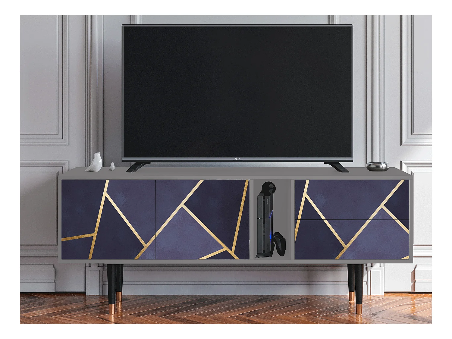 Meuble TV - 170х69х48 cm - T1 - The Amethyst, Gris