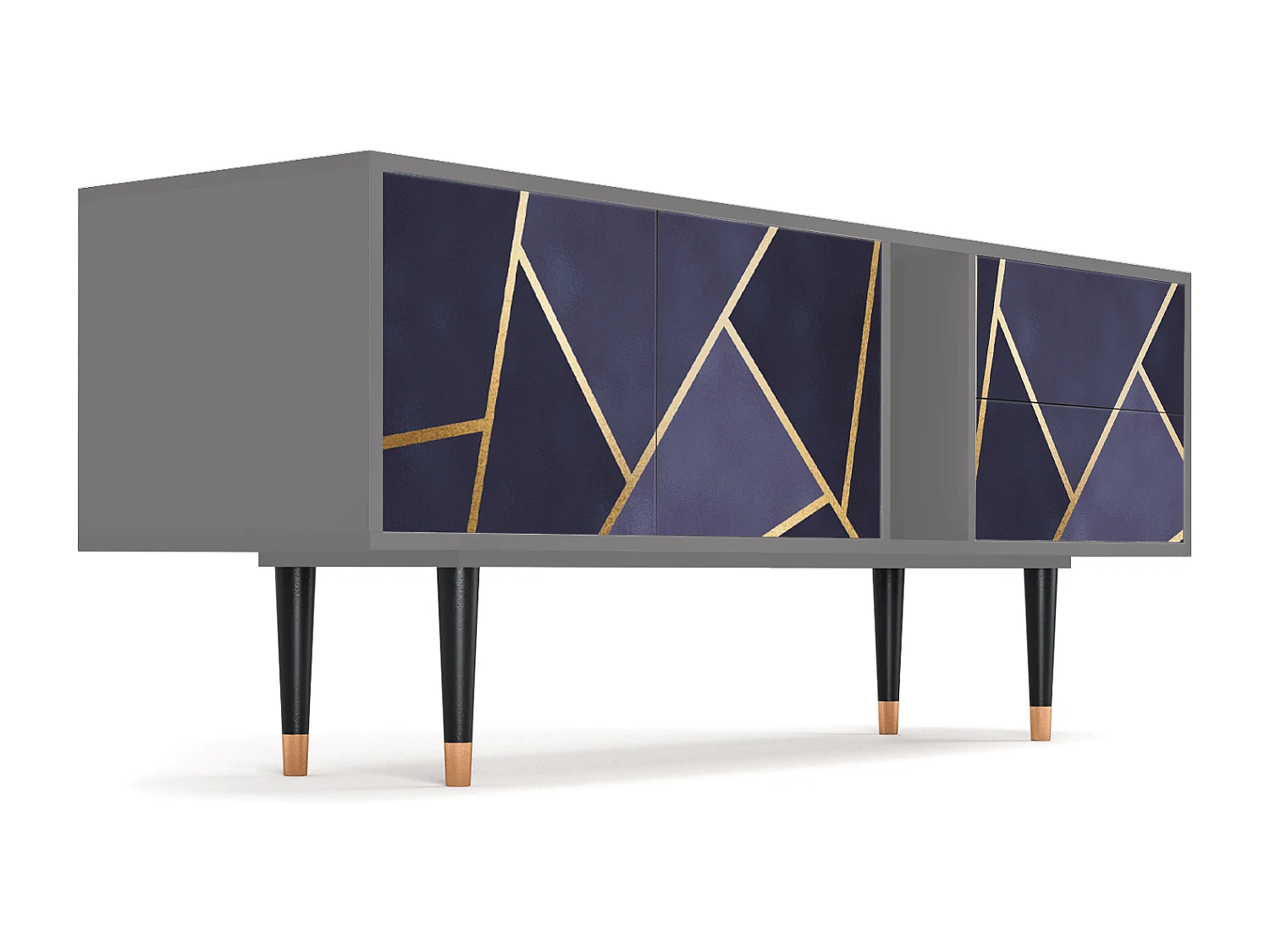 Meuble TV - 170х69х48 cm - T1 - The Amethyst, Gris