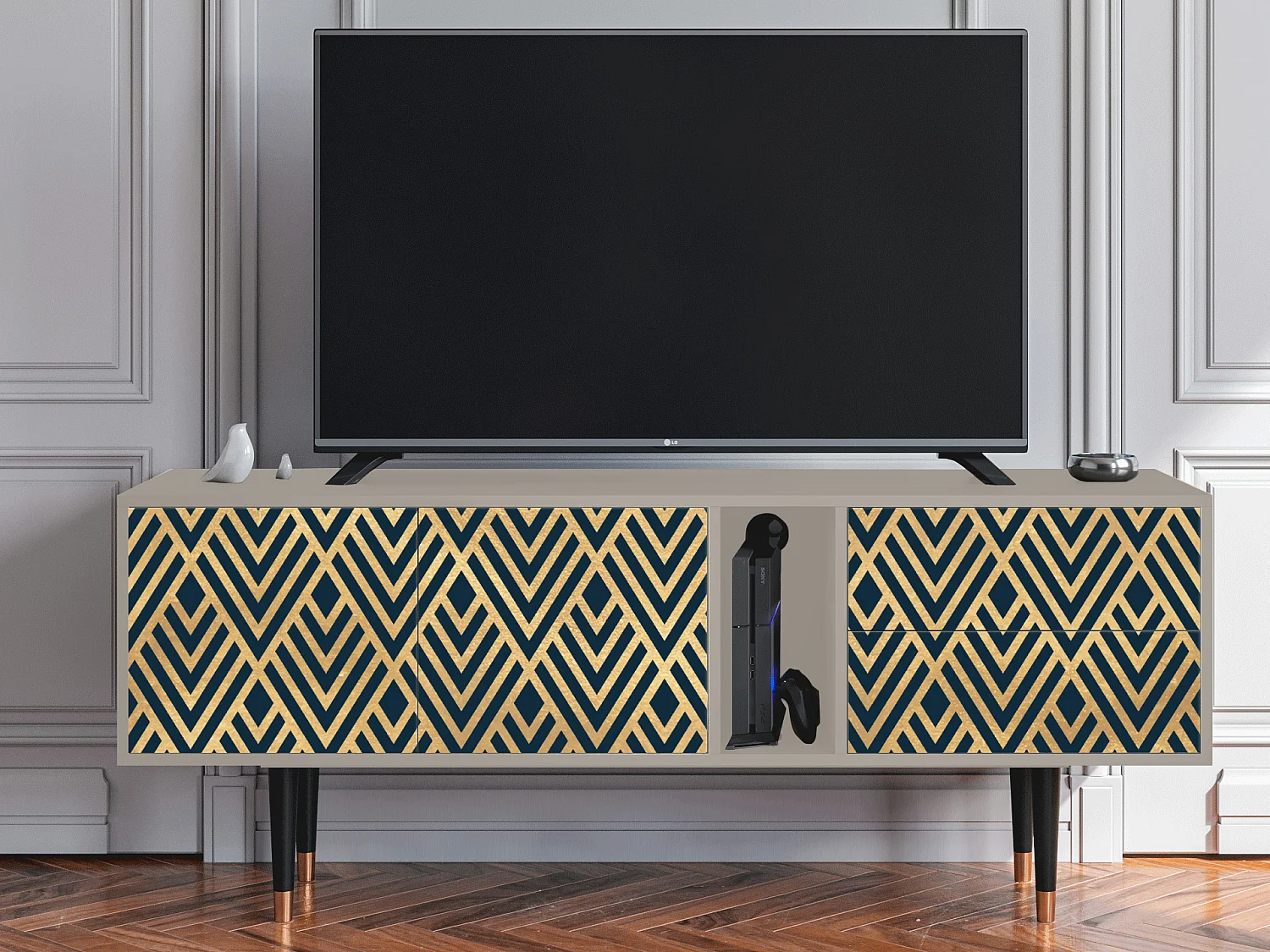 TV-meubel - 170х69х48 cm - T1 - Egypt Triangles, Zand