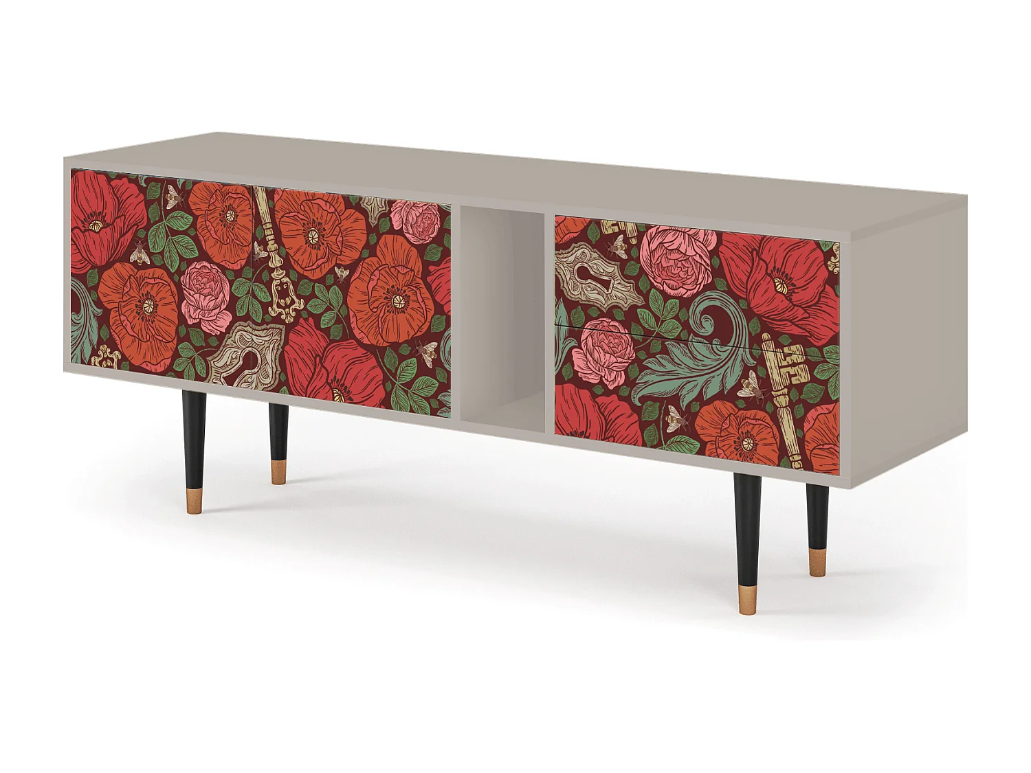 Mueble de TV - 170х69х48 cm - T1 - Poppy Garden, Areia