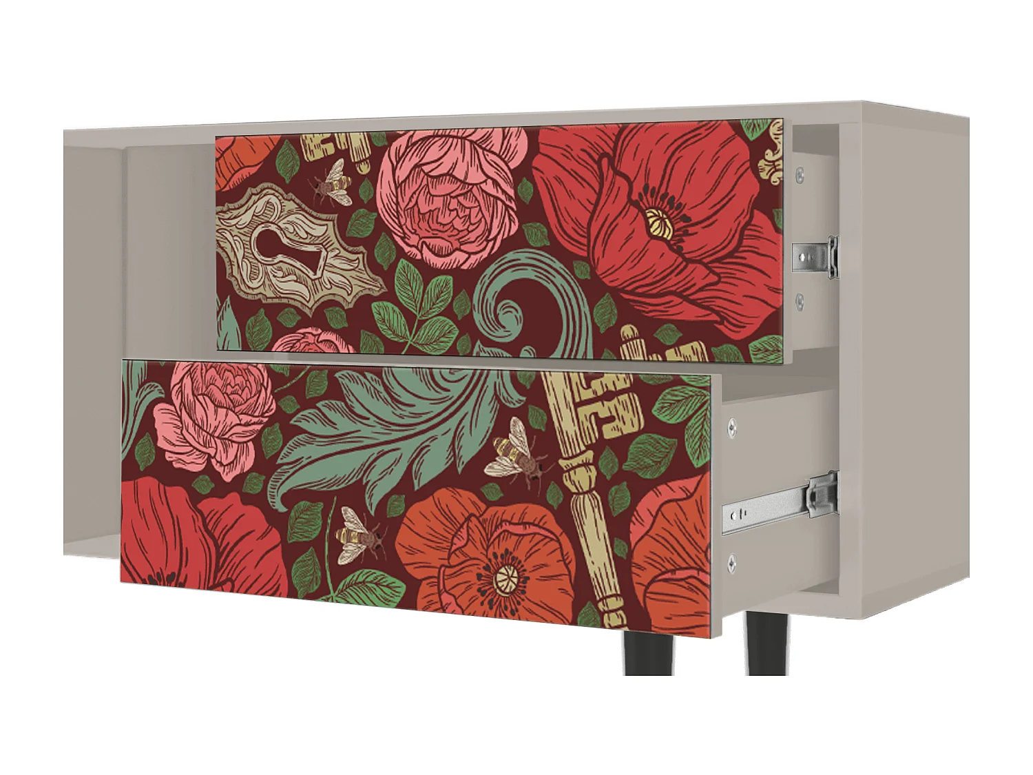 Mueble de TV - 170х69х48 cm - T1 - Poppy Garden, Areia