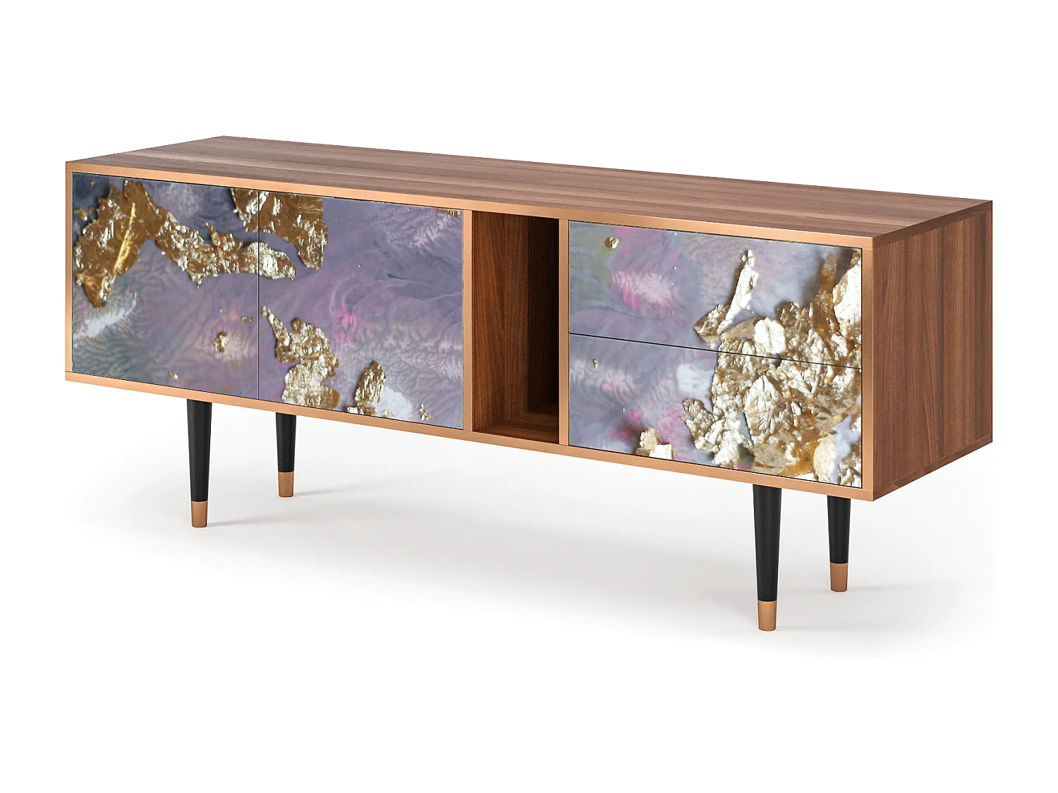 TV-Möbel - 170х69х48 cm - T1 - Planet Earth, Walnuss