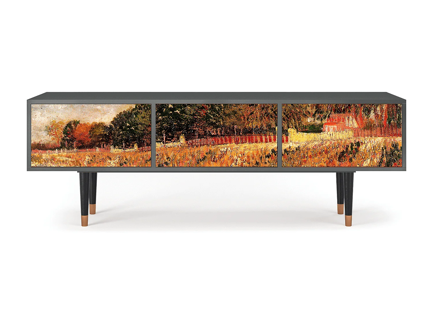 Mueble de TV - 170х59х48 cm - T4 - The Banks, Antracite