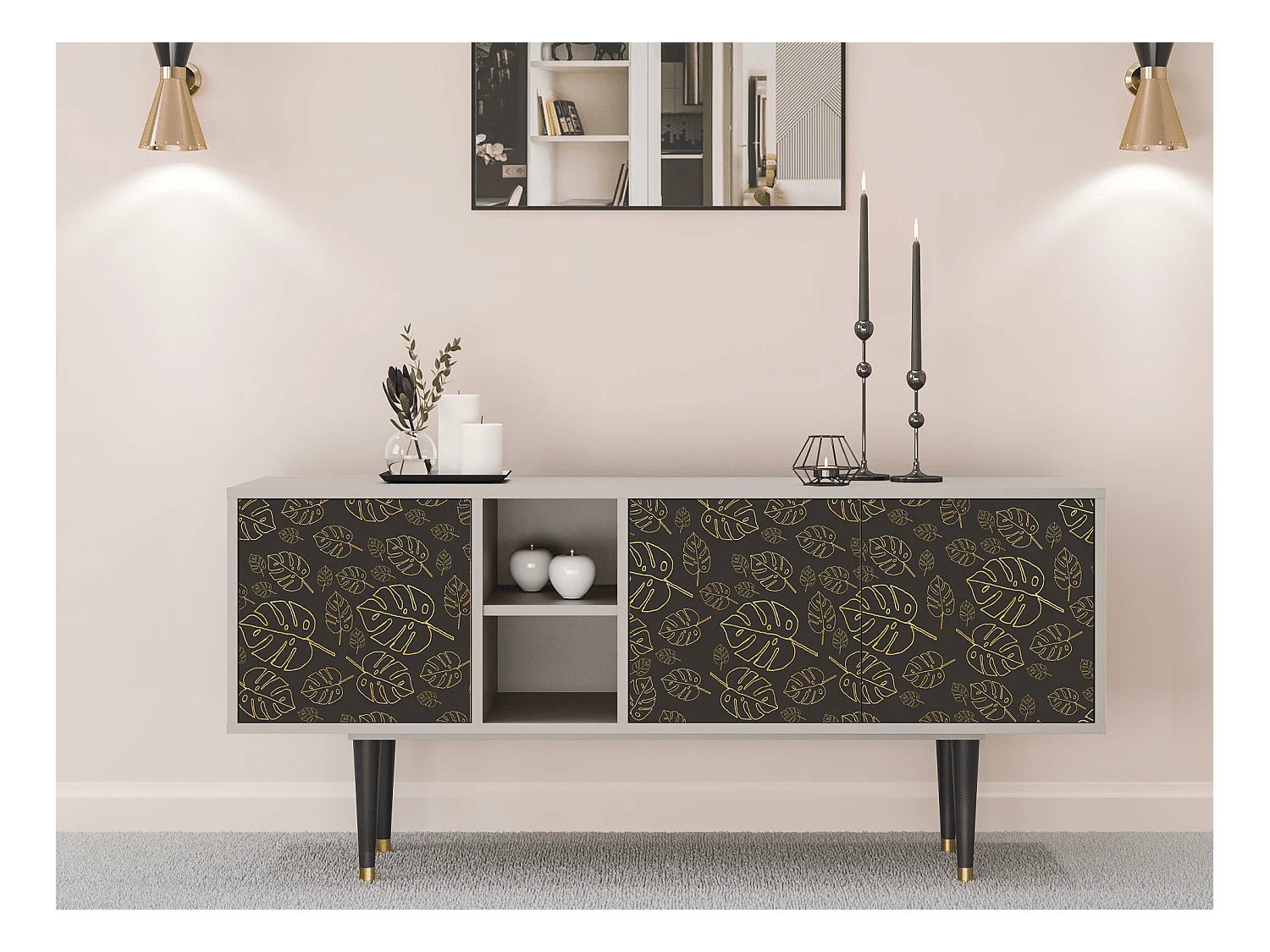 Meuble TV - 150х69х41 cm - T5 - Fall Of The Leaves, Sable