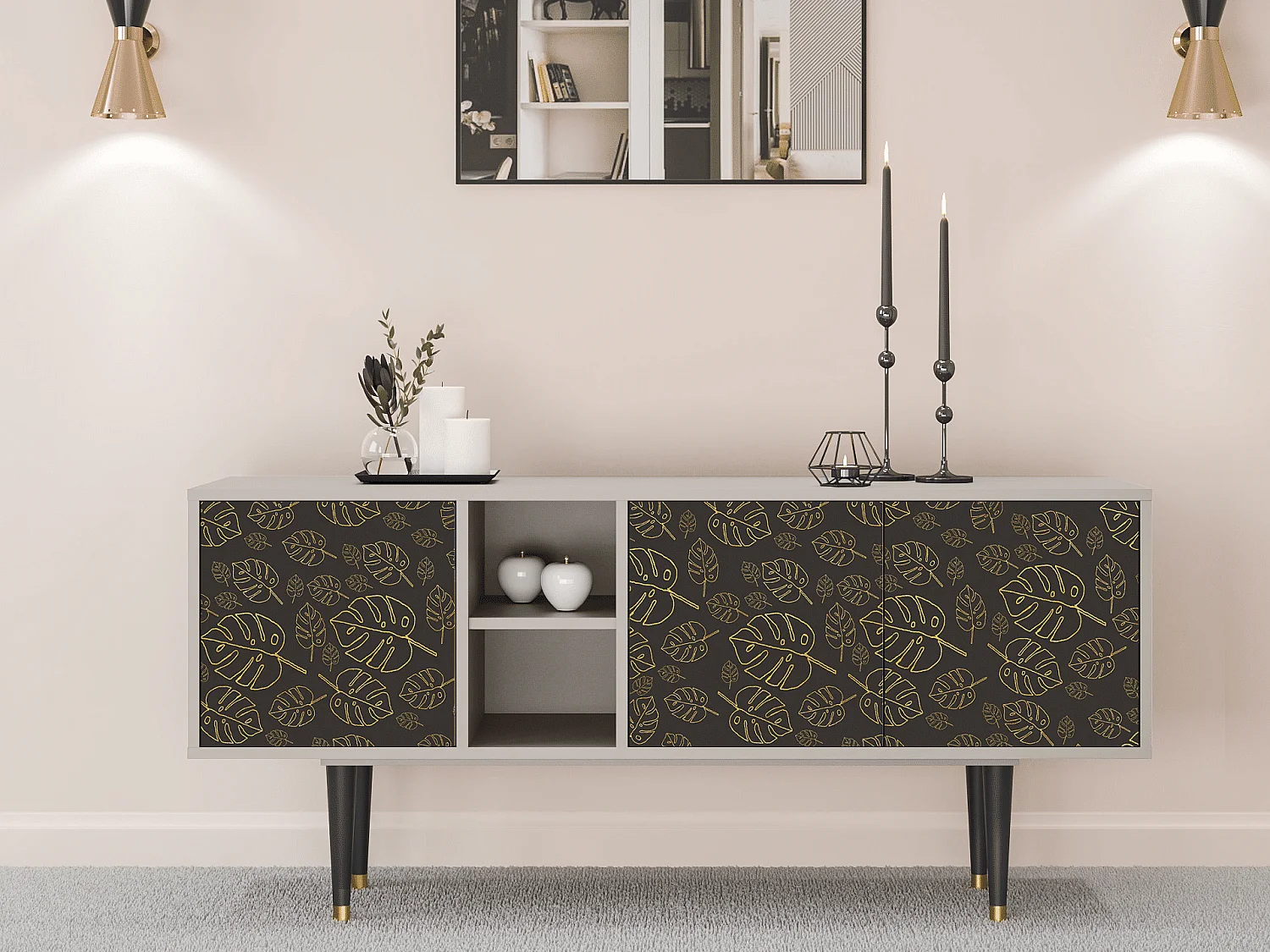 Meuble TV - 150х69х41 cm - T5 - Fall Of The Leaves, Sable