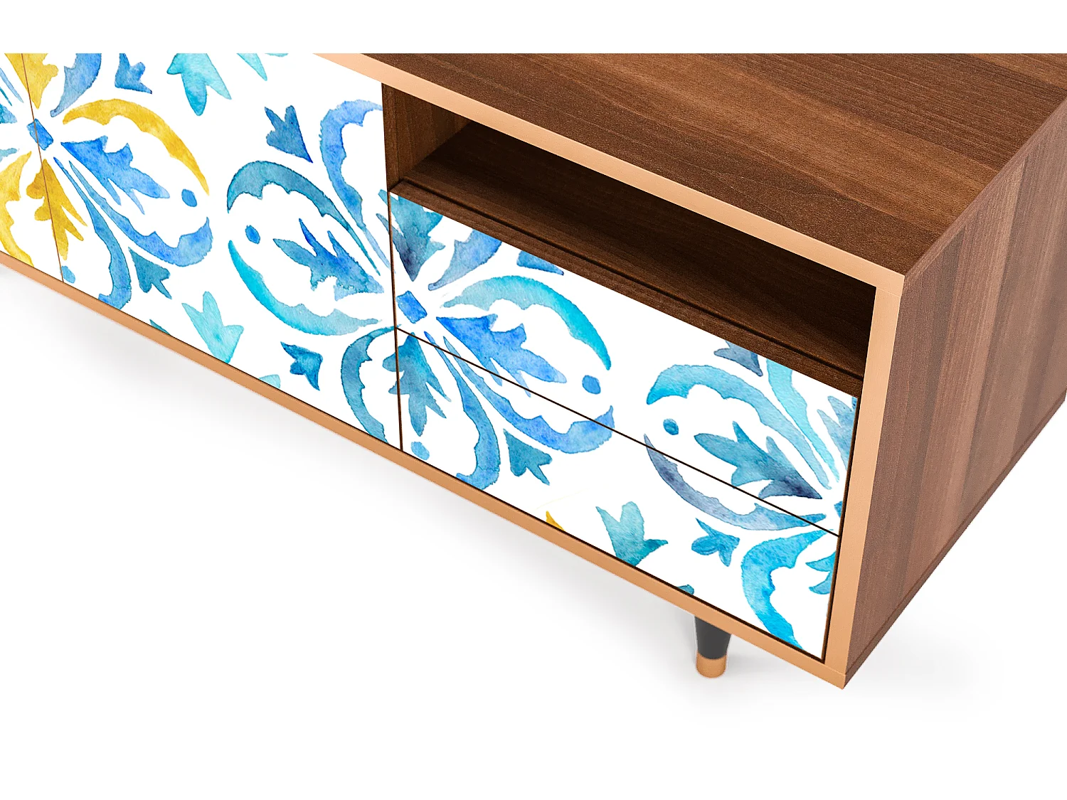 Meuble TV - 125х56х41 cm - T7 - Lisbon Flover, Noyer