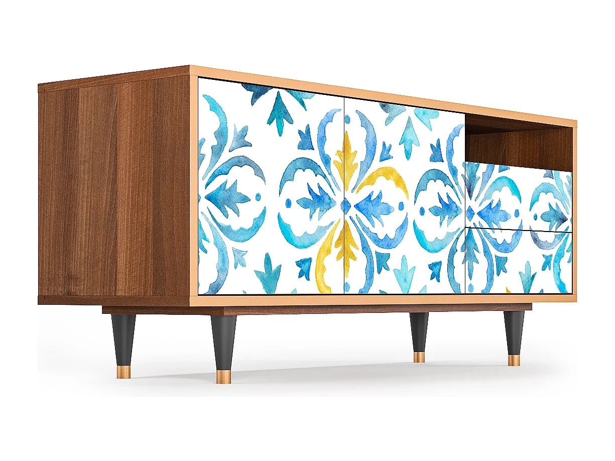 TV-meubel - 125х56х41 cm - T7 - Lisbon Flover, Walnoot