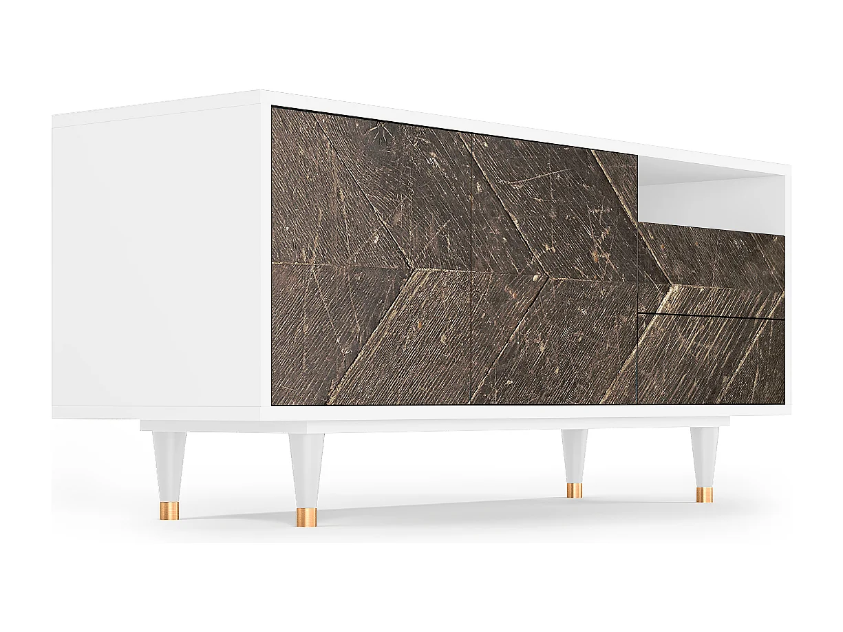 Mobile TV - 125х56х41 cm - T7 - Wise Tree, Bianco