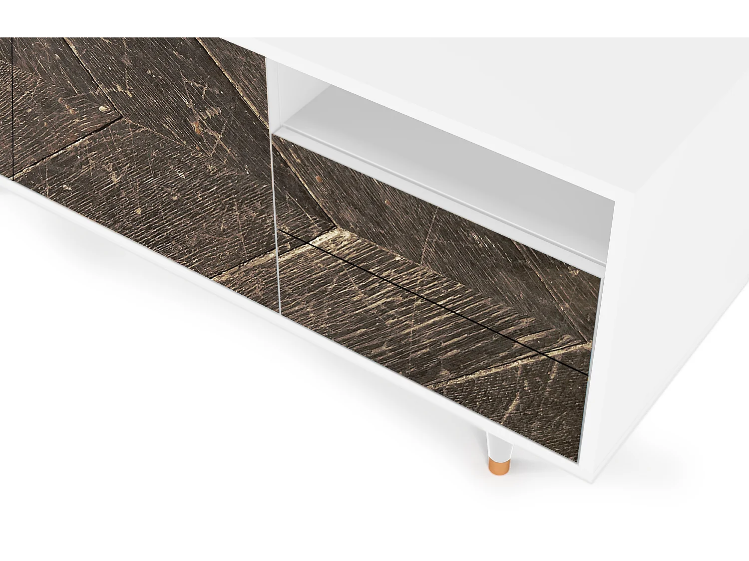 Meuble TV - 125х56х41 cm - T7 - Wise Tree, Blanc