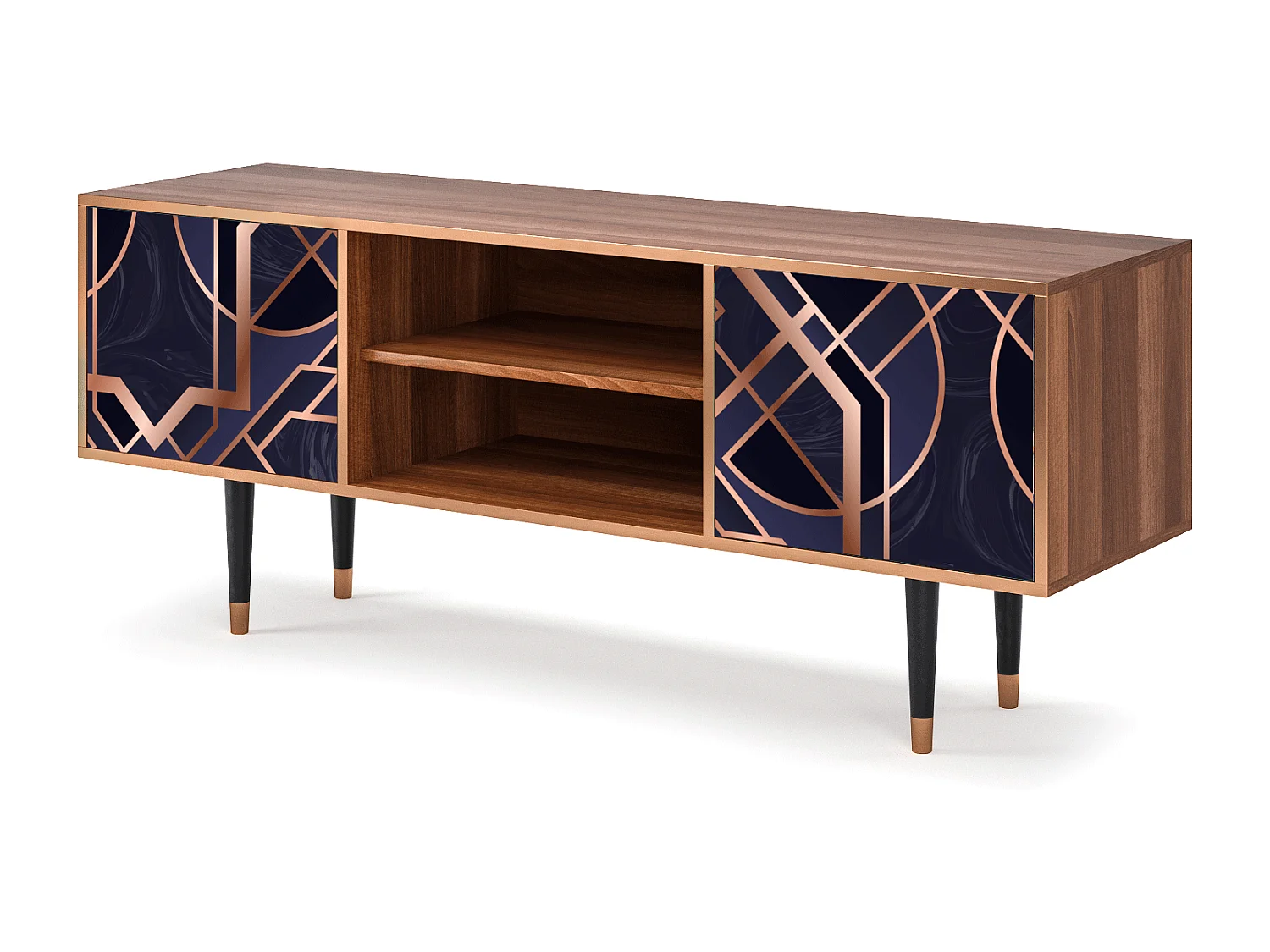 Meuble TV - 170х69х48 cm - T2 - Purple Temple, Noyer