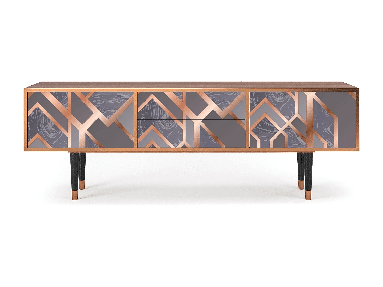 Mueble de TV - 170х59х48 cm - T4 - Taupe Anatomy, Nogueira