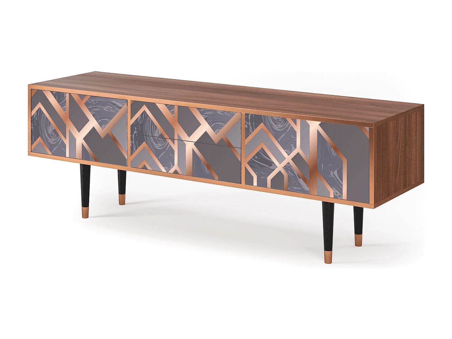 Mueble de TV - 170х59х48 cm - T4 - Taupe Anatomy, Nogueira