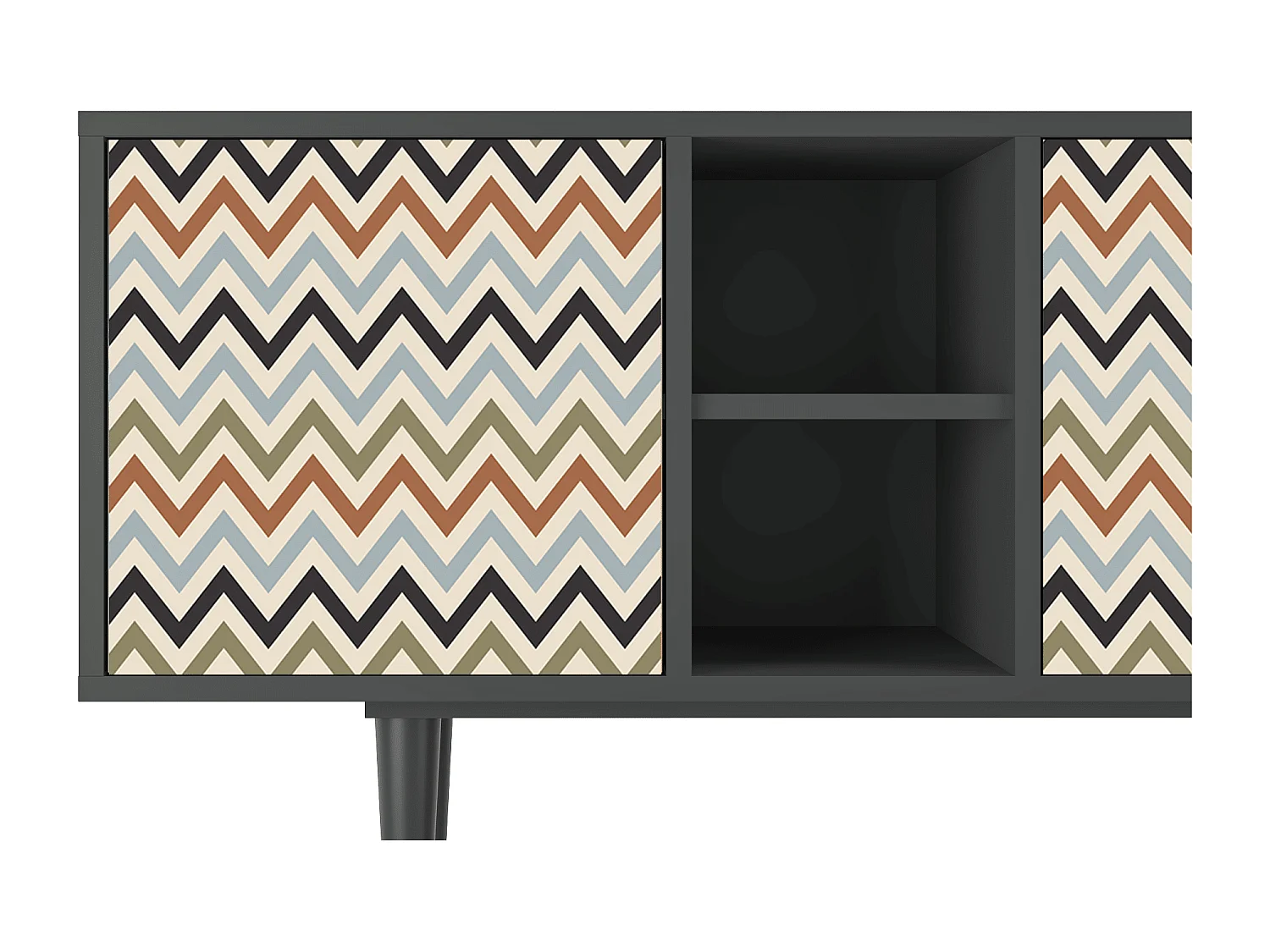 Mobile TV - 150х69х41 cm - T5 - Bright Ripple, Antracite