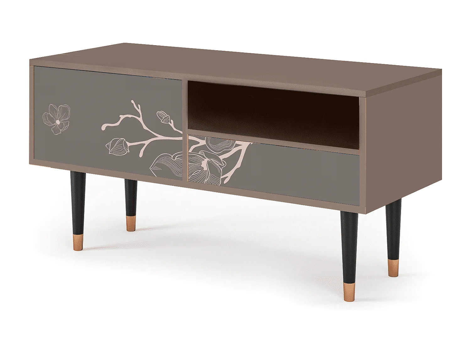 Meuble TV - 115х59х48 cm - T3 - Cherry Blossom, Latte