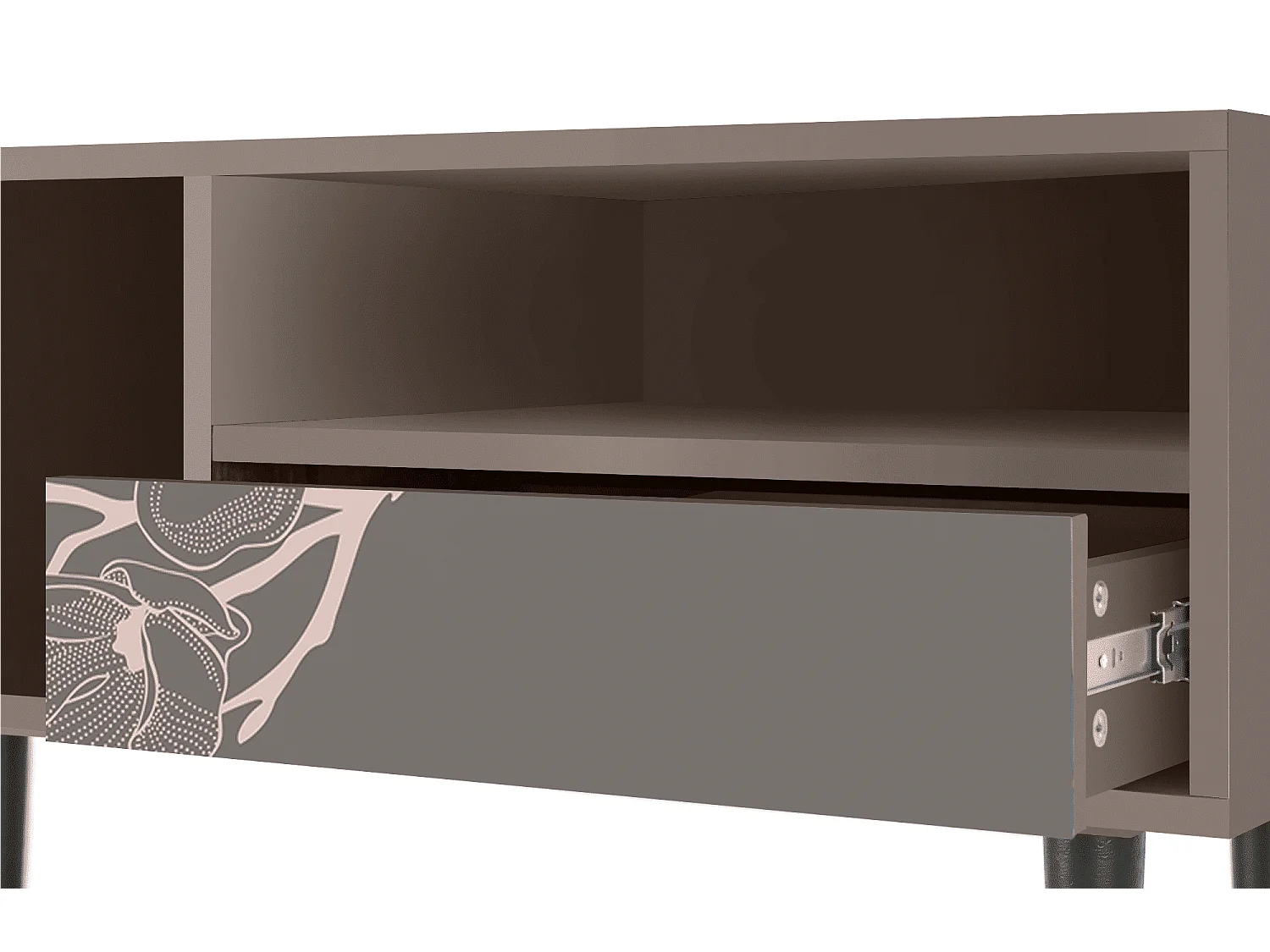 Meuble TV - 115х59х48 cm - T3 - Cherry Blossom, Latte