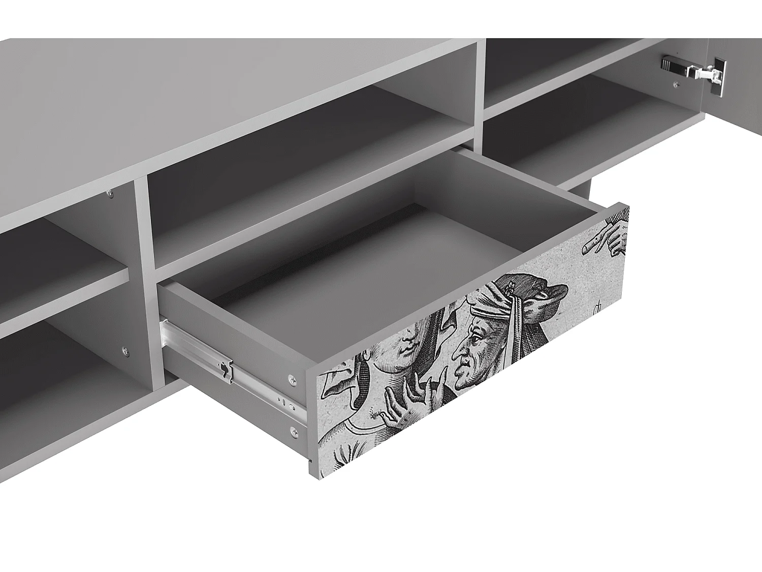 TV-Möbel - 170х59х41 cm - T6 - Blau Schuyte, Grau