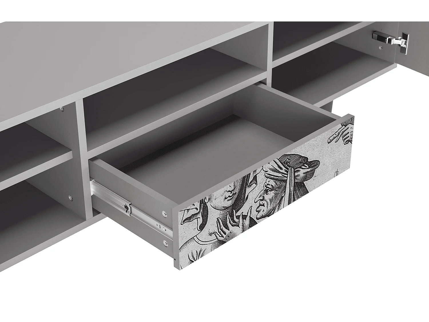 Mueble de TV - 170х59х41 cm - T6 - Blau Schuyte, Gris