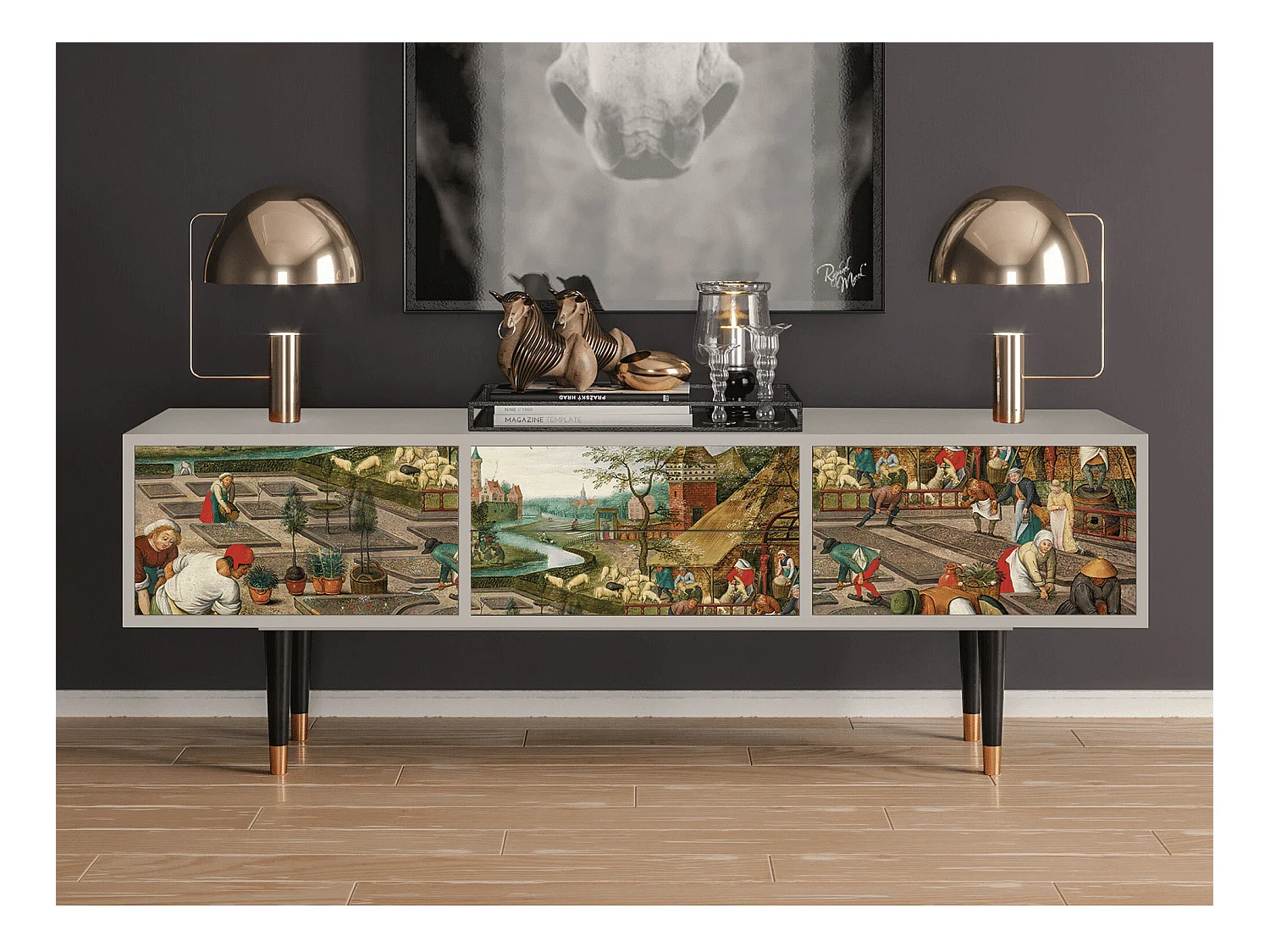 Meuble TV - 170х59х48 cm - T4 - The Younger - Spring, Sable