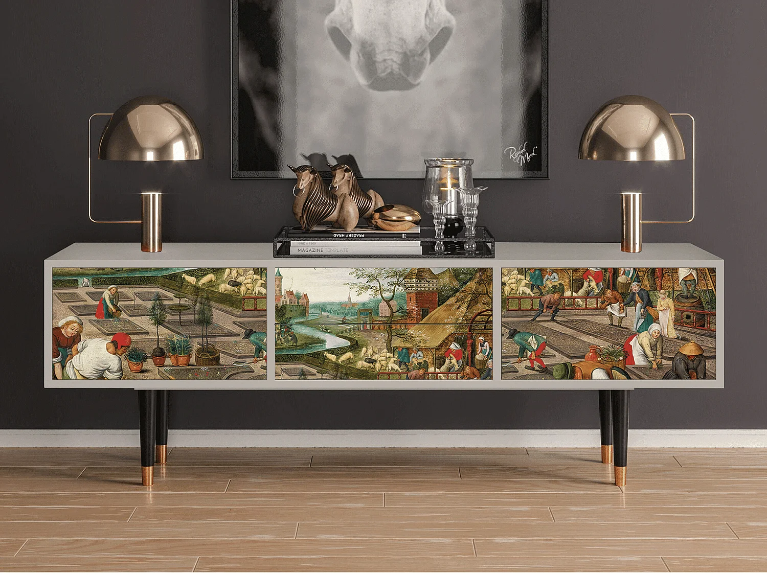 Meuble TV - 170х59х48 cm - T4 - The Younger - Spring, Sable